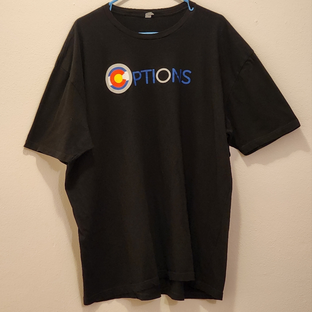 Black "Options Colorado T-shirt"
